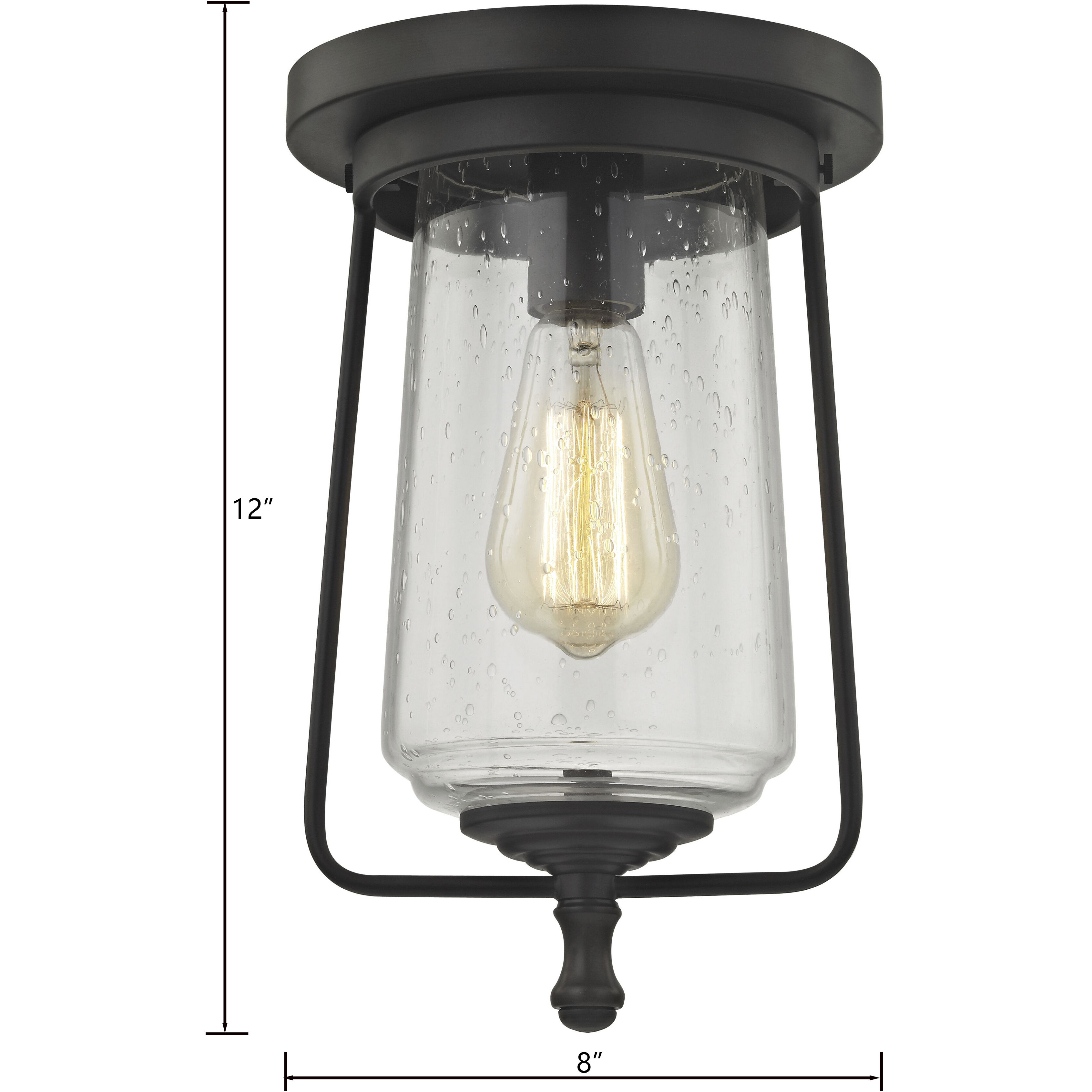 Hamel 1 Light 8 inch Oil Rubbed Bronze Flush Mount Ceiling Light