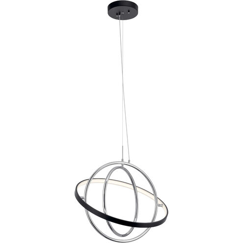 Arvo LED Matte Black Chandelier Ceiling Light, 1 Tier Small 