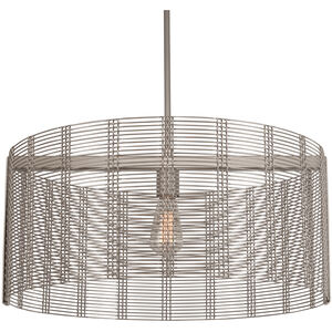 Downtown Mesh 1 Light 24 inch Gilded Brass Chandelier Ceiling Light in Frosted, Drum