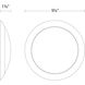 Disc LED 9.18 inch White Flush Mount Ceiling Light in 4, WAC Limited