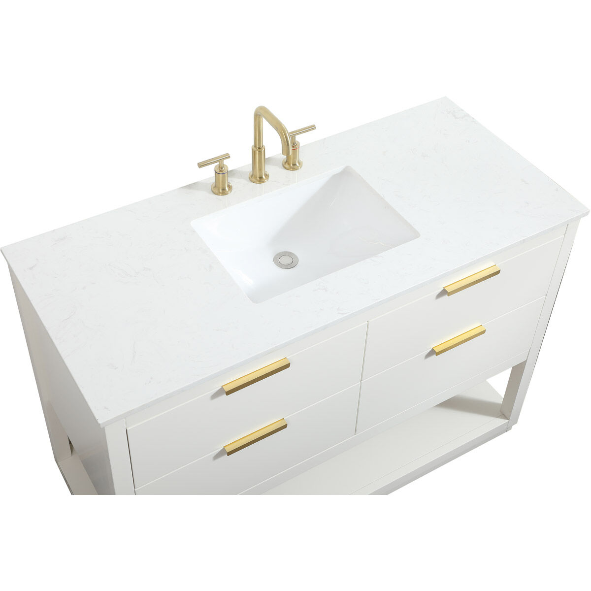 Larkin 48 X 22 X 34 inch White Vanity Sink Set