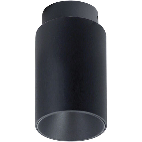 iLENE LED 5.5 inch Black Surface Mount Mini Cylinder Ceiling Light in 4000K, 2000