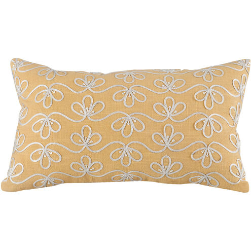 Darlya 20 inch Crema/Deep Mustard Pillow Cover