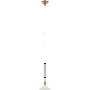 Ray Booth Argo LED 8 inch Warm Iron and Antique Brass Pendant Ceiling Light