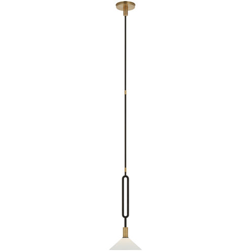 Ray Booth Argo LED 8 inch Warm Iron and Antique Brass Pendant Ceiling Light