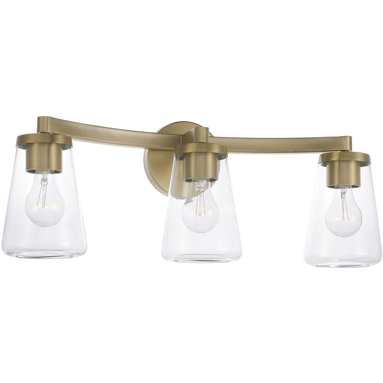 Aaron 3 Light 24.25 inch Aged Brass Vanity Light Wall Light