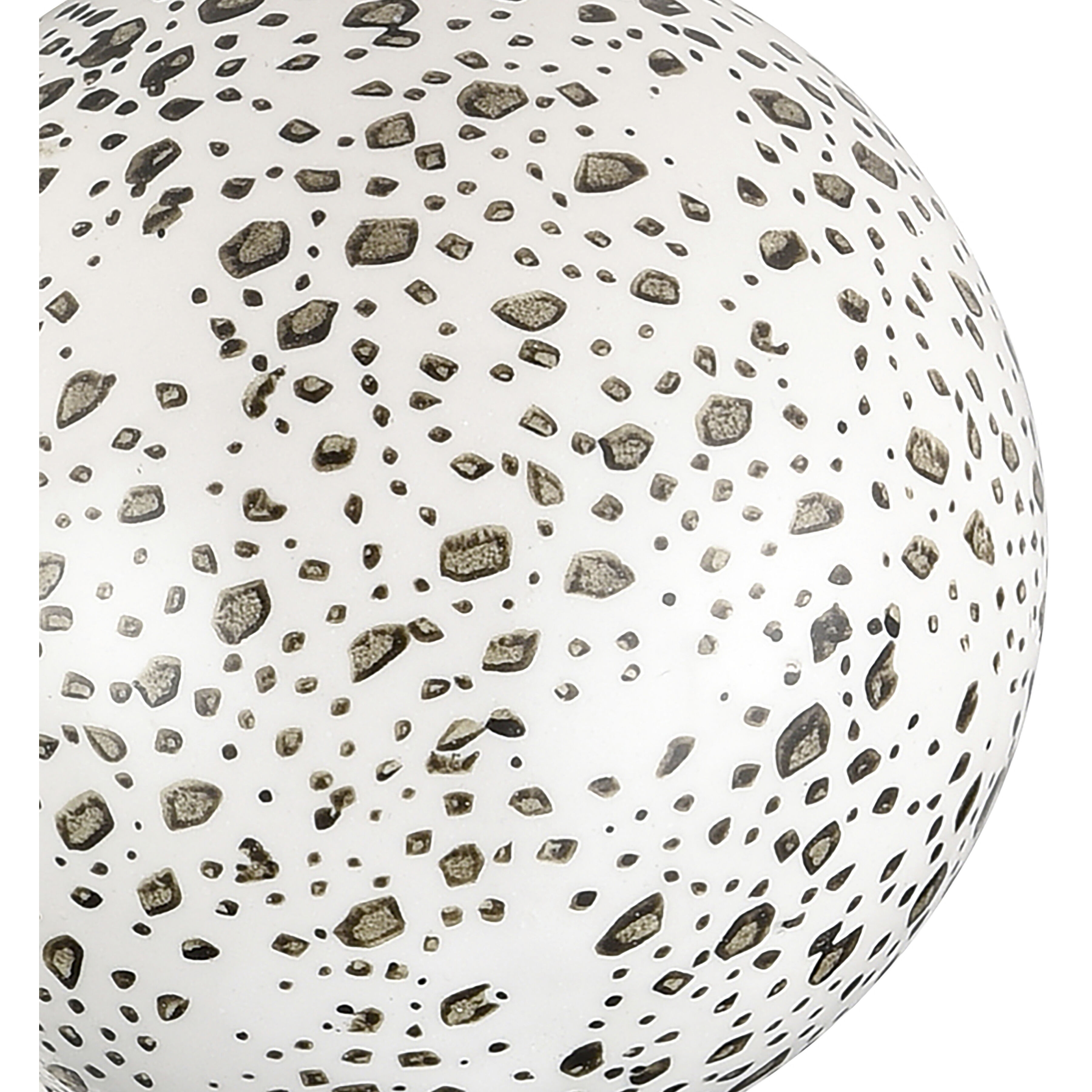Stassi White with Black Orbs, Set of 5