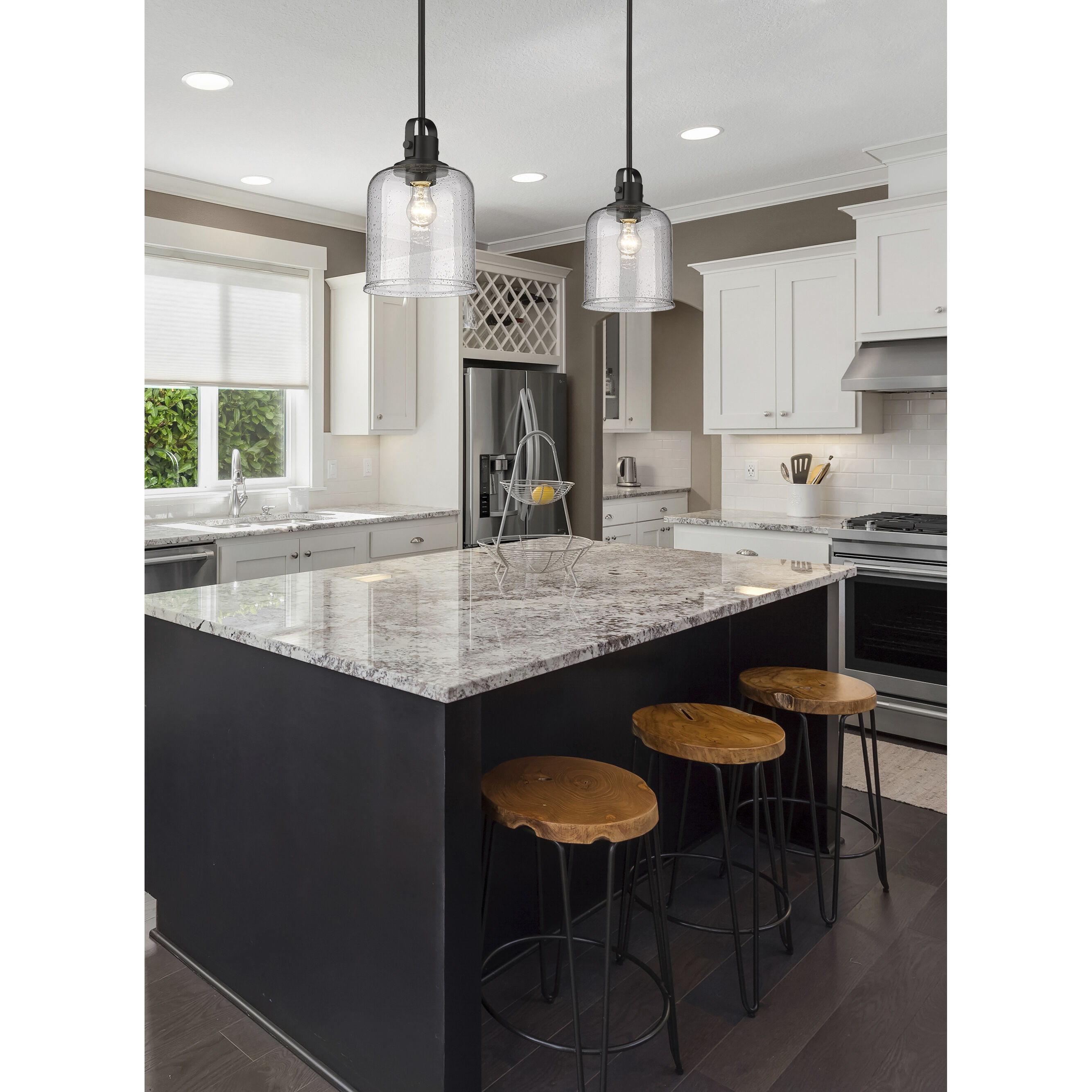 Kinsley 1 Light 8 inch Matte Black Pendant Ceiling Light