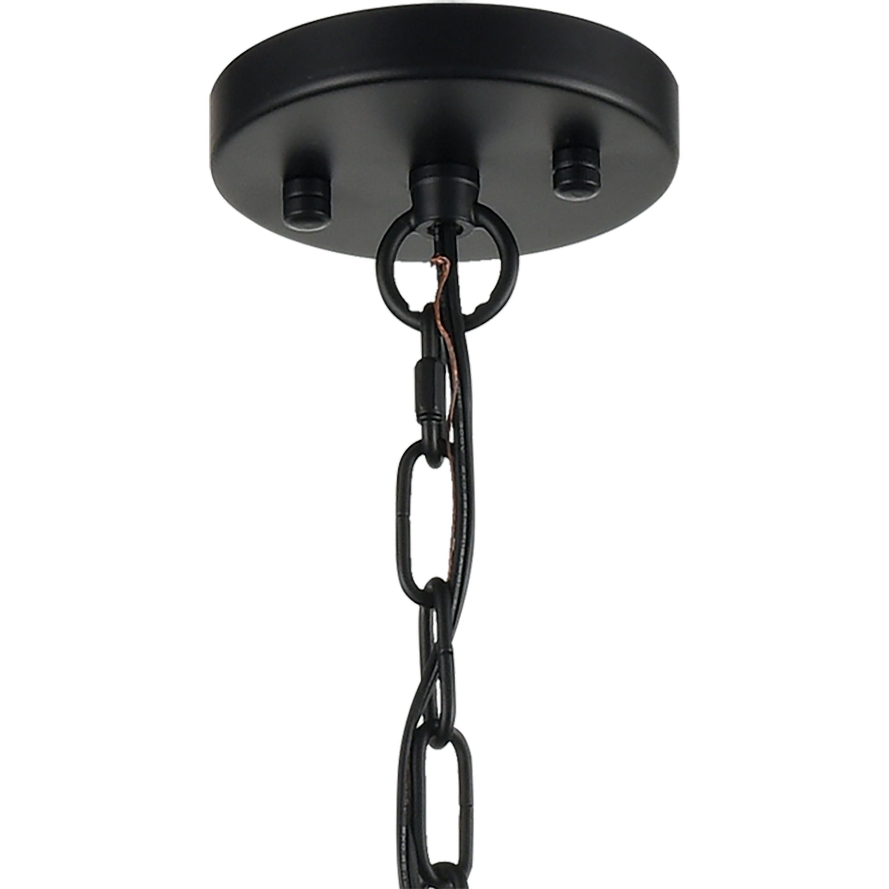 Heathrow 5 Light 20 inch Matte Black Chandelier Ceiling Light