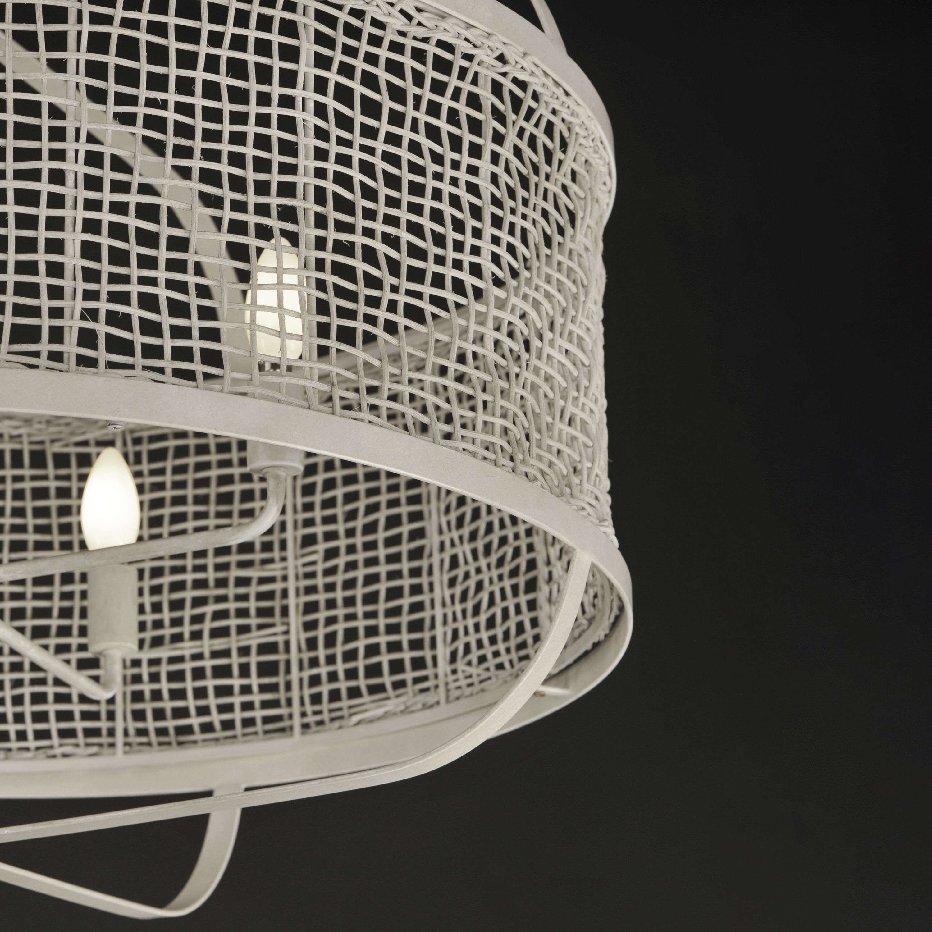 Cestino 5 Light 30 inch Weathered White Chandelier Ceiling Light