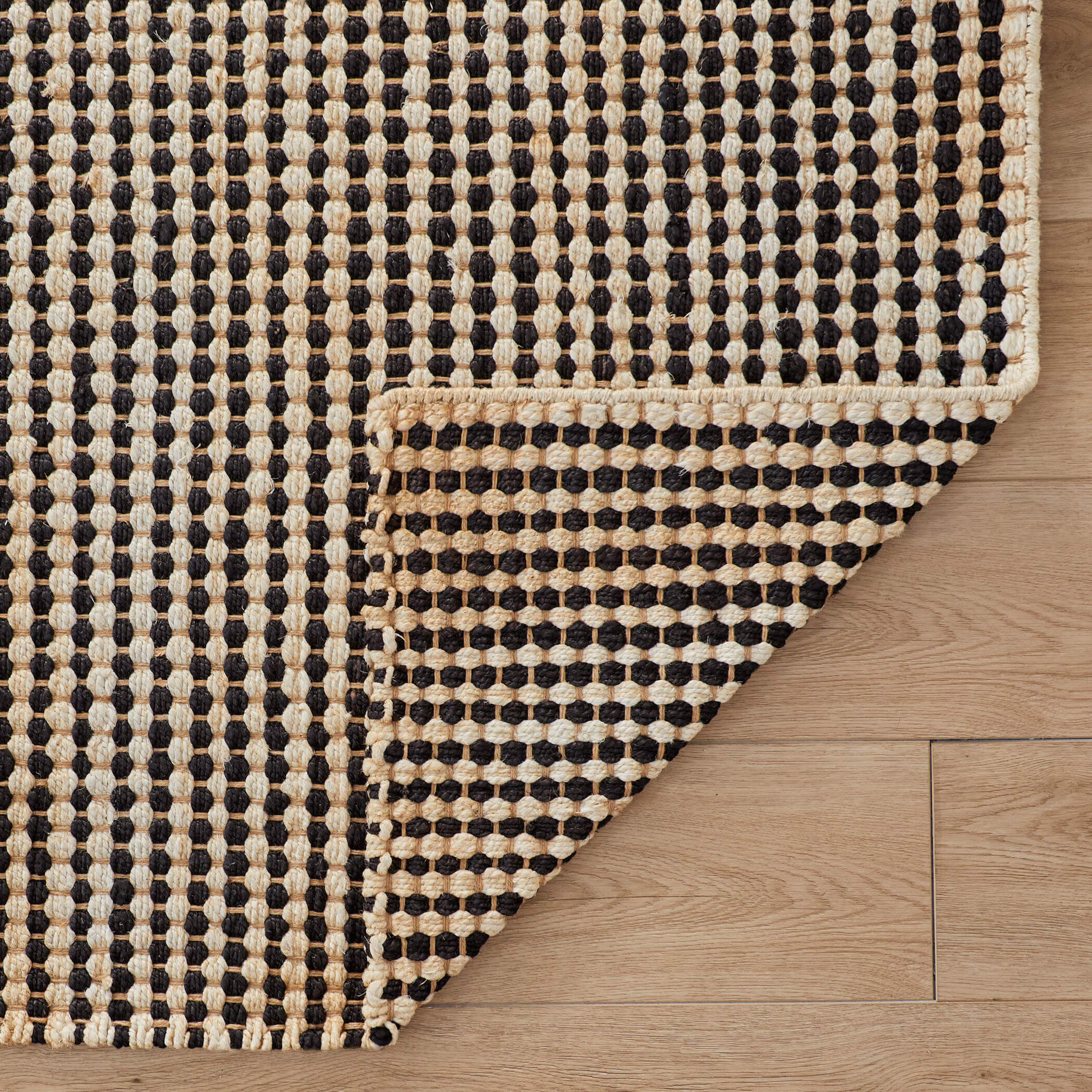 Ganges 36 X 24 inch Black/Natural Rug in 2 x 3