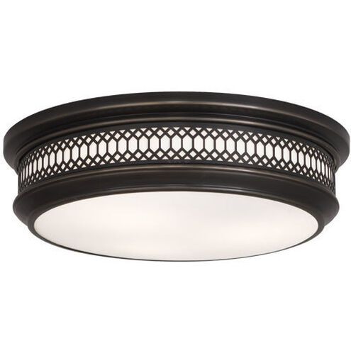 Williamsburg Tucker 3 Light 15 inch Deep Patina Bronze Flushmount Ceiling Light