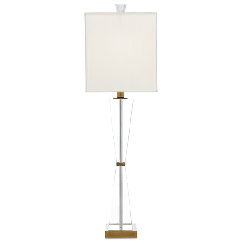 Laelia 34 inch 150 watt Clear/Antique Brass Table Lamp Portable Light