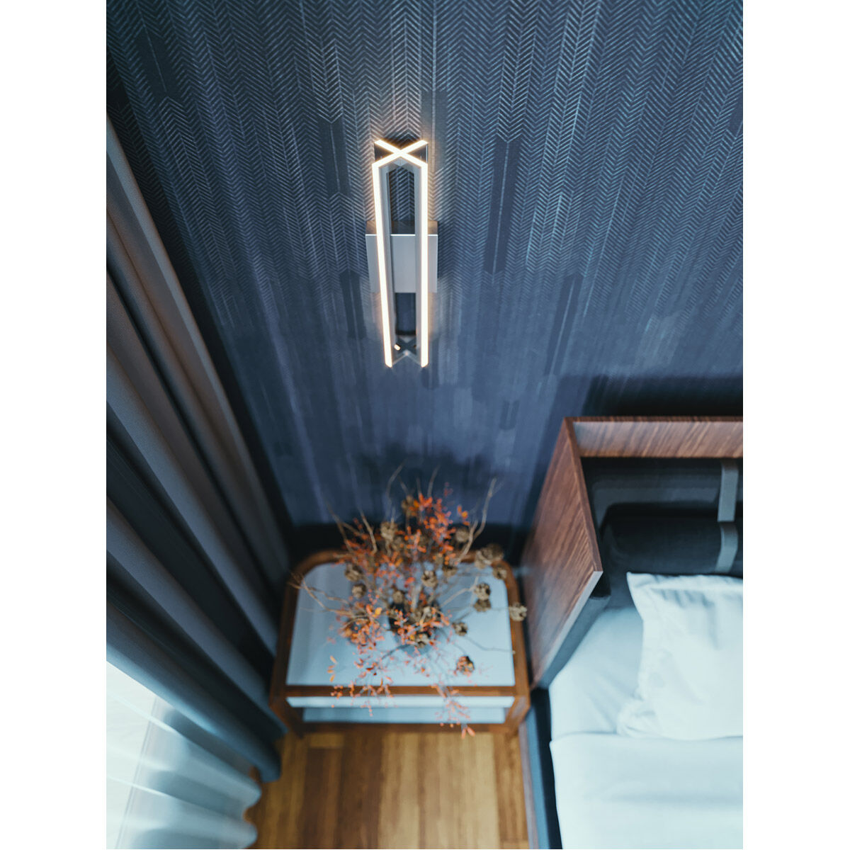 Cass Sconce Wall Light in Satin Nickel