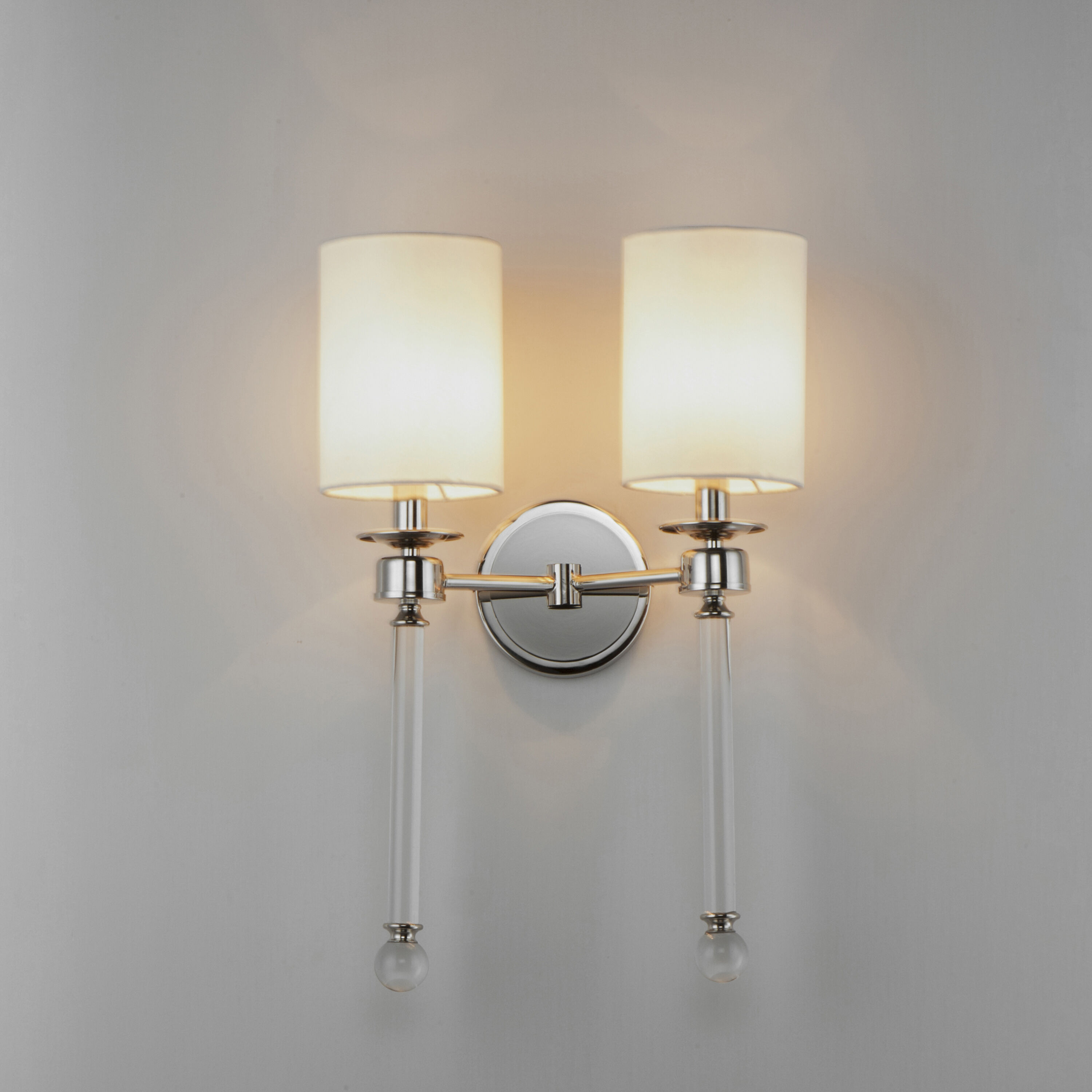 Lucent 2 Light 14 inch Polished Nickel Wall Sconce Wall Light