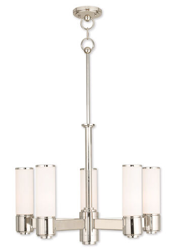 Weston 5 Light 24 inch Polished Nickel Dinette Chandelier Ceiling Light