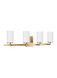 Alturas 4 Light 30.5 inch Satin Brass Bath Vanity Wall Sconce Wall Light