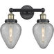 Geneseo 2 Light 15 inch Black Antique Brass Bath Vanity Light Wall Light