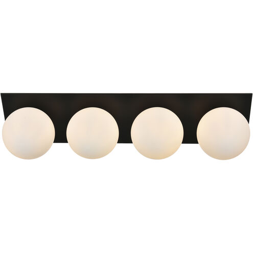 Jillian 4 Light 29 inch Black Bath Sconce Wall Light