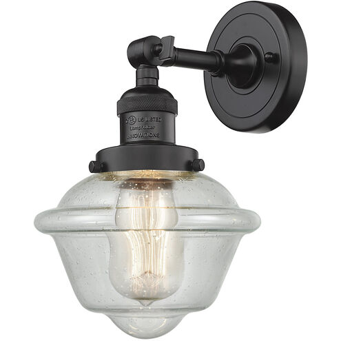 Franklin Restoration Small Oxford LED 7.5 inch Oil Rubbed Bronze Sconce Wall Light in Seedy Glass, Franklin Restoration