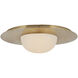 Kelly Wearstler Fosse LED 15 inch Antique-Burnished Brass Flush Mount Ceiling Light