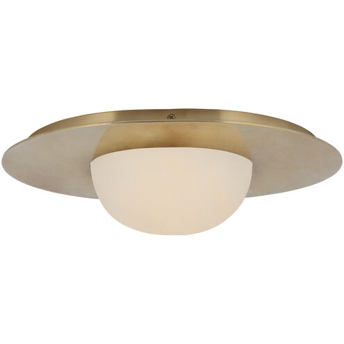 Kelly Wearstler Fosse LED 15 inch Antique-Burnished Brass Flush Mount Ceiling Light