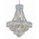 Century 12 Light 24 inch Chrome Dining Chandelier Ceiling Light in Royal Cut