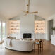 Adler 52 inch Burnished Brass with Washed White Oak ABS Blades Ceiling Fan