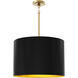Jack 4 Light 21 inch Modern Brass Pendant Ceiling Light in Matte Obsidian With Matte Gold