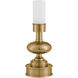 Galavant 12 inch 3 watt Polished Antique Brass Cordless Table Lamp Portable Light