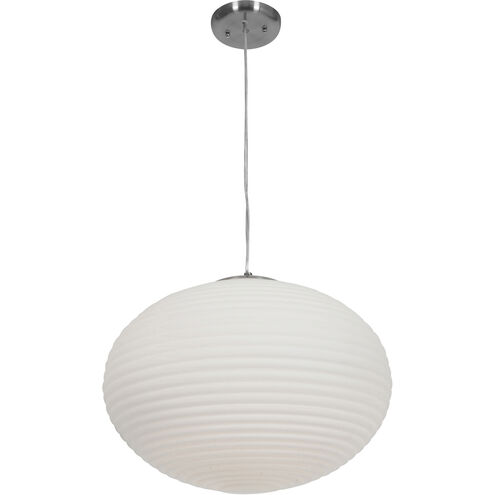 Callisto 3 Light 18 inch Brushed Steel Pendant Ceiling Light