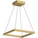 Piazza LED 17.75 inch Brushed Gold Pendant Ceiling Light