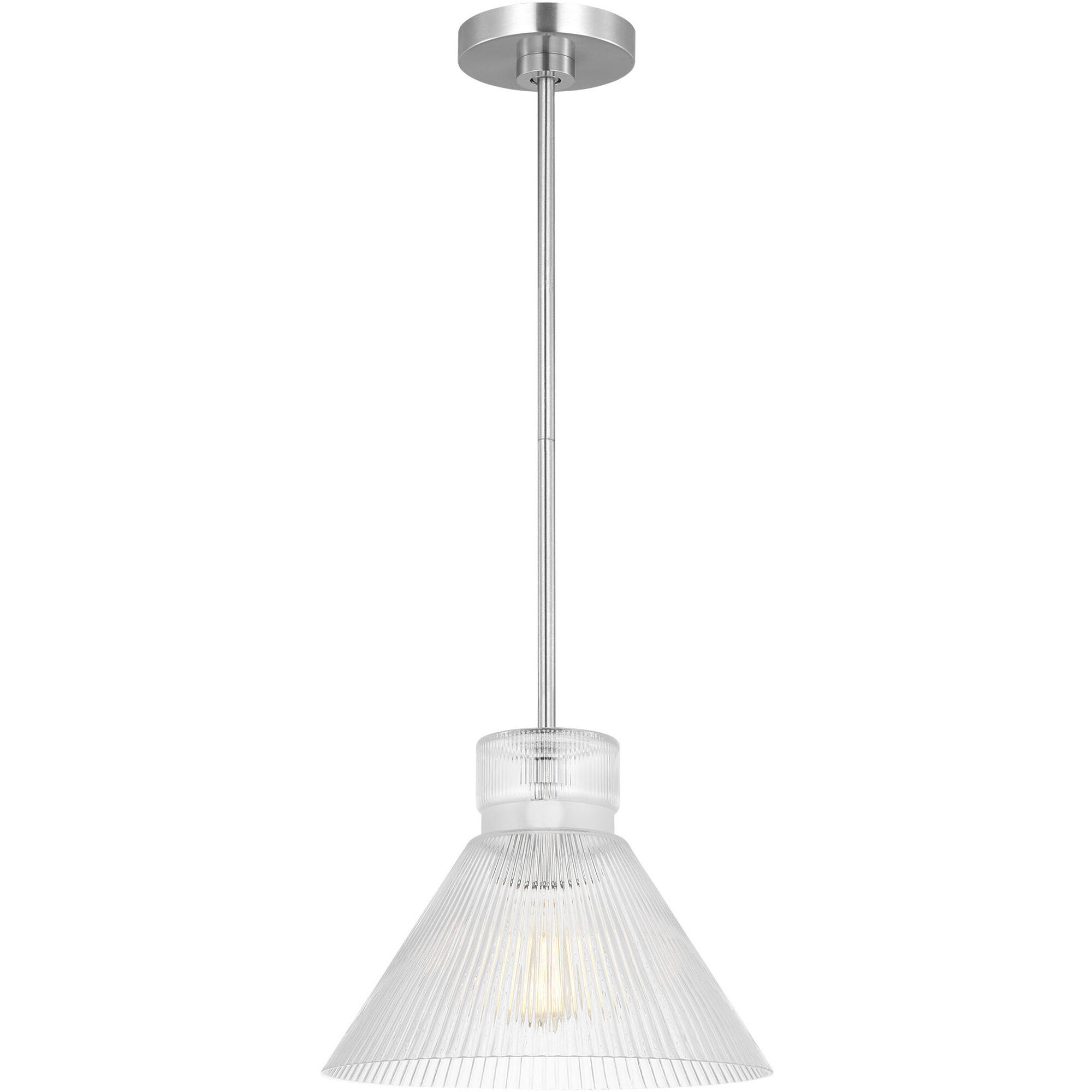 Drew & Jonathan Liouet 1 Light 12 inch Brushed Nickel Pendant Ceiling Light, Medium