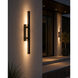 Mono 1 Light 26 inch Black Outdoor Wall Sconce