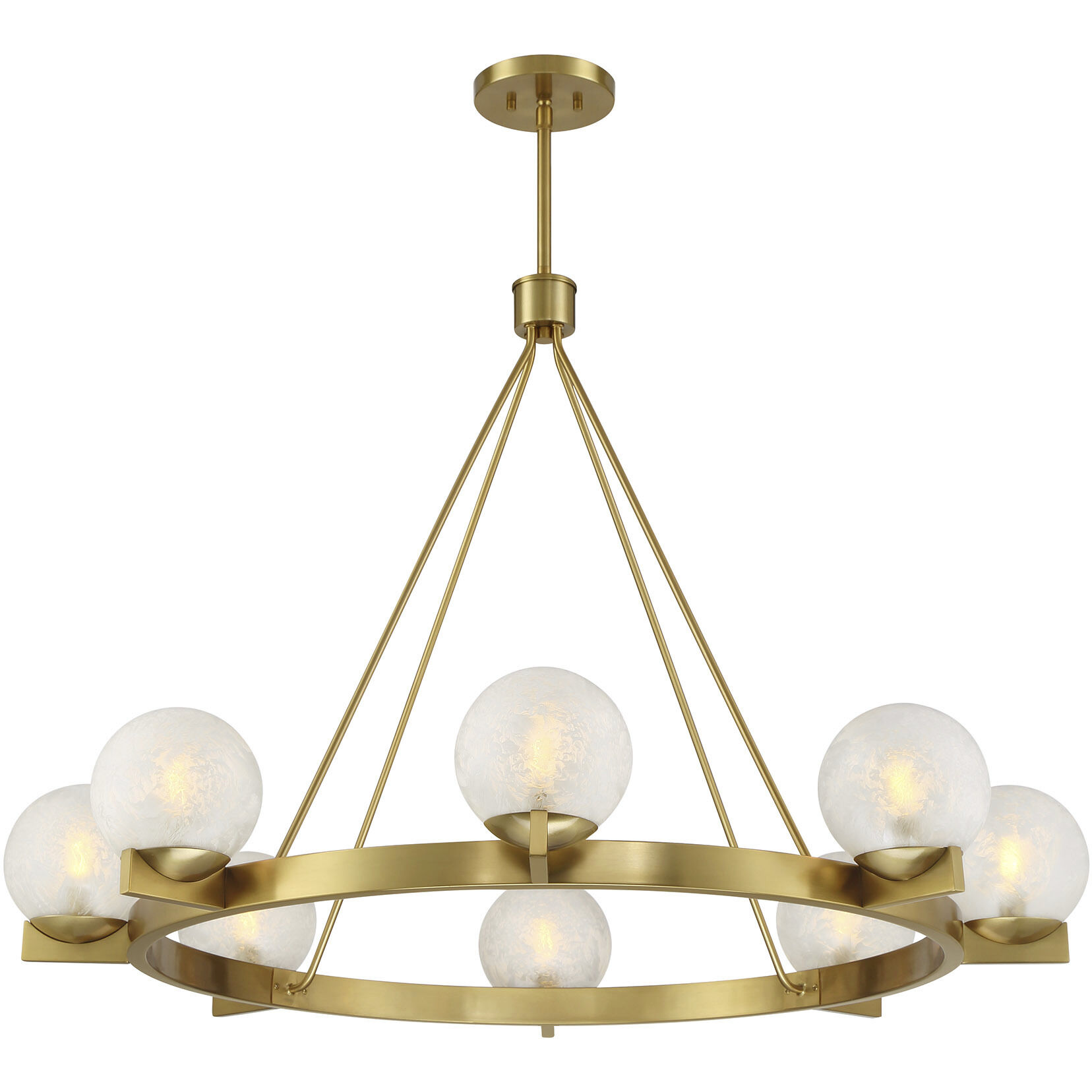 Darien 8 Light 42 inch Warm Brass Chandelier Ceiling Light
