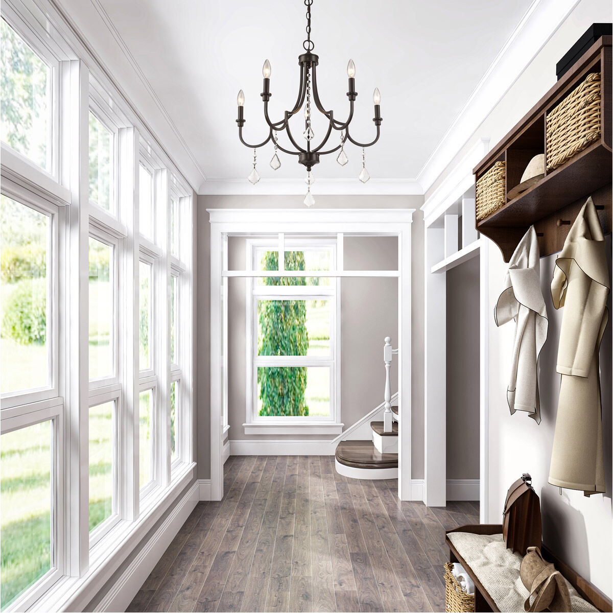 Glendale 5 Light 25 inch English Bronze Chandelier Ceiling Light