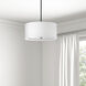 Porscha 4 Light 22 inch Matte Black with White Pendant Ceiling Light