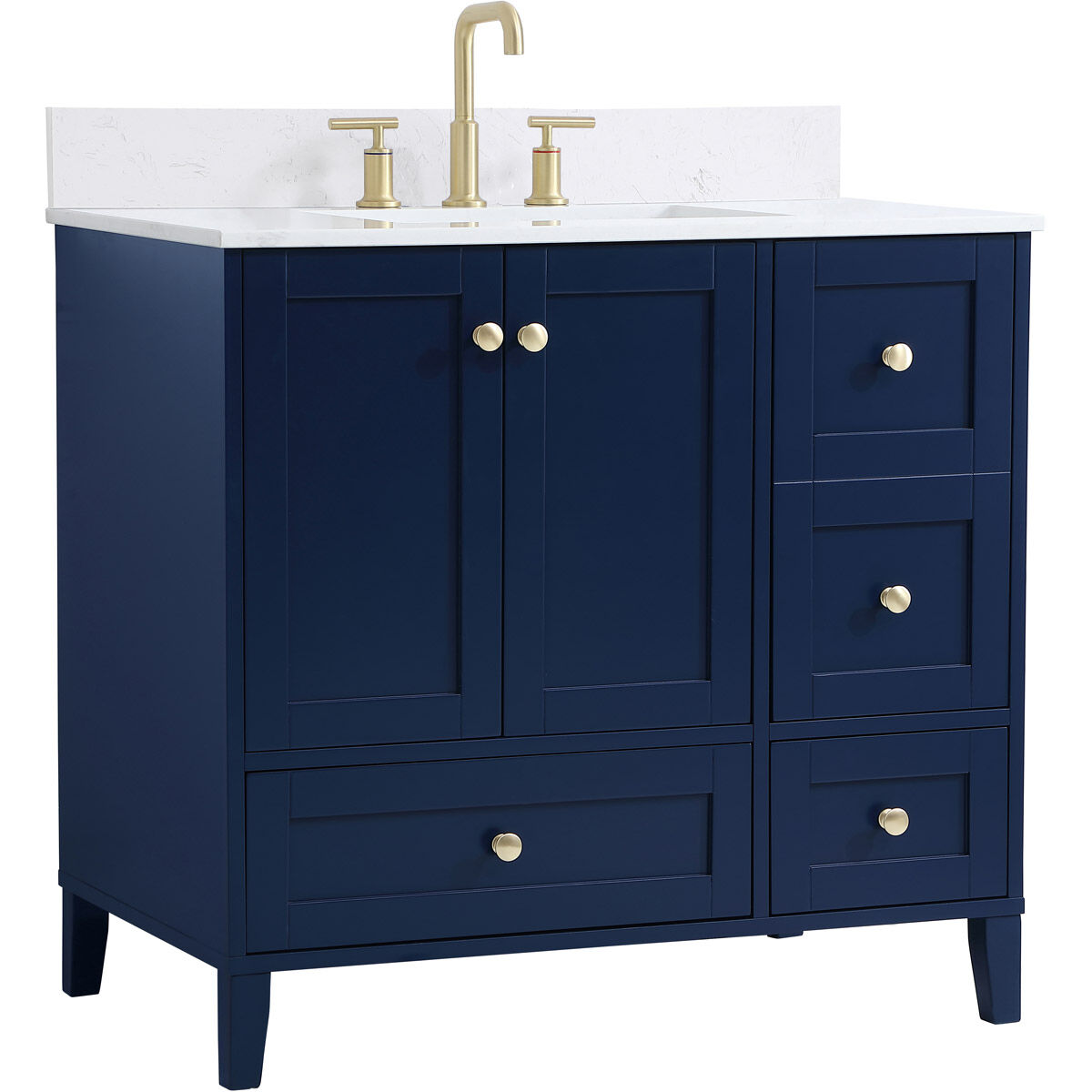 Sommerville 36 X 22 X 34 inch Blue Vanity Sink Set