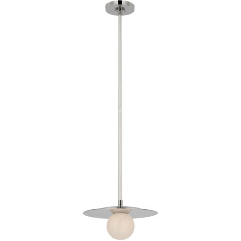 Kelly Wearstler Pertica LED 12 inch Polished Nickel Disc Pendant Ceiling Light