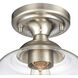 Agnes 1 Light 8 inch Satin Nickel Semi Flush Mount Ceiling Light
