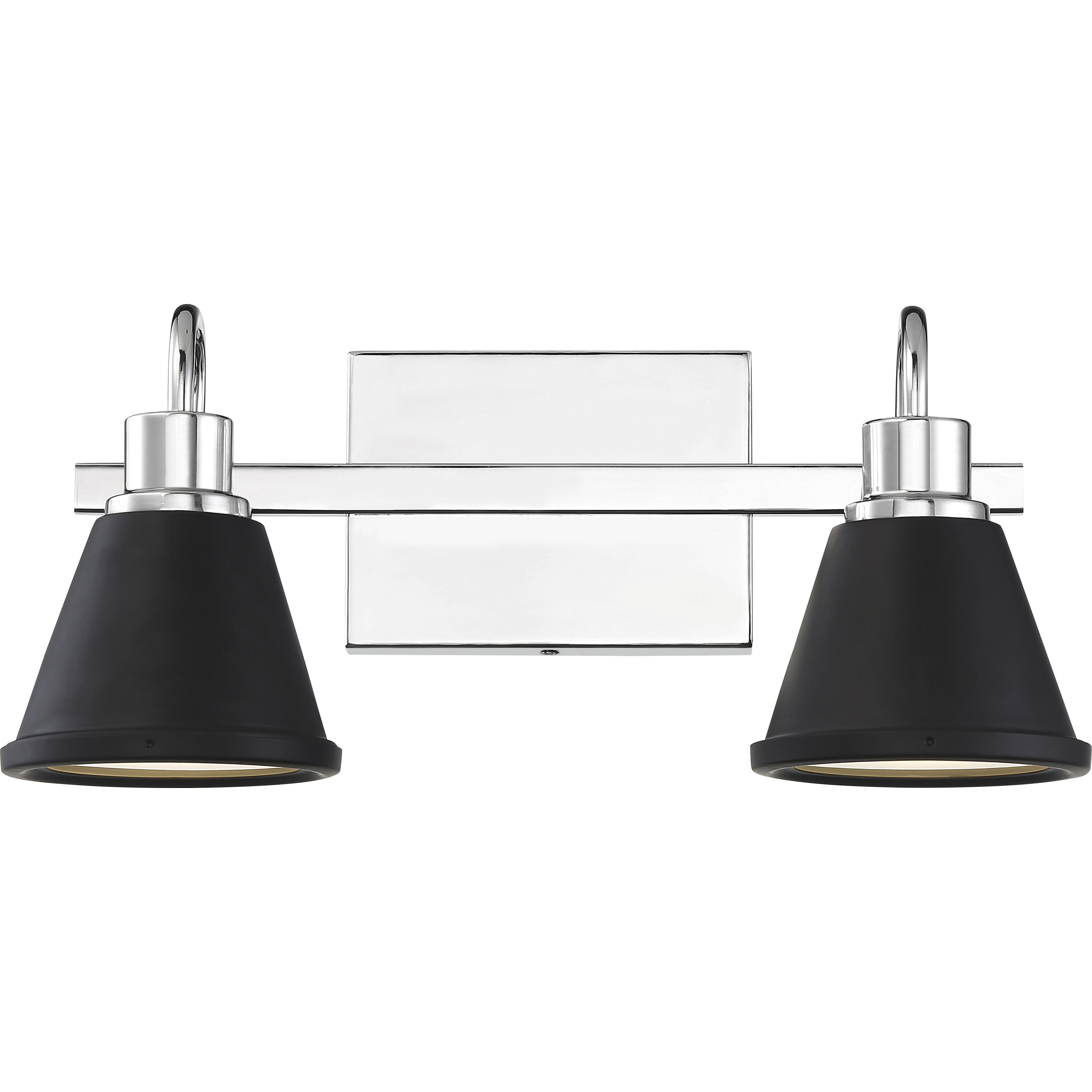 Bette LED 16 inch Polished Nickel and Matte Black Vanity Light Wall Light