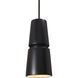 Radiance Collection 1 Light 6 inch Carbon Matte Black with Matte Black Pendant Ceiling Light
