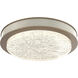 Iris LED 12 inch Novel Brass with Light Ash Sconce & Flush Mount Wall Light in 3000K LED, Novel Brass with Light Oak