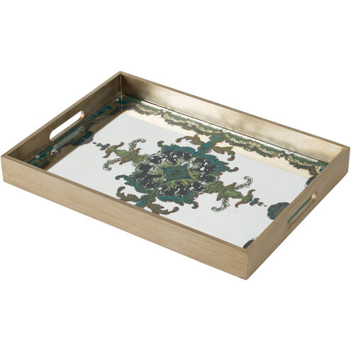 Scroll Gold/Green Decorative Tray