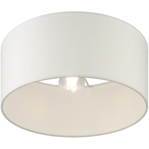 Meridian 1 Light 13 inch Satin Brass Semi Flush Ceiling Light