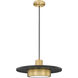 Ludo LED 16 inch Matte Black and Modern Gold Pendant Ceiling Light