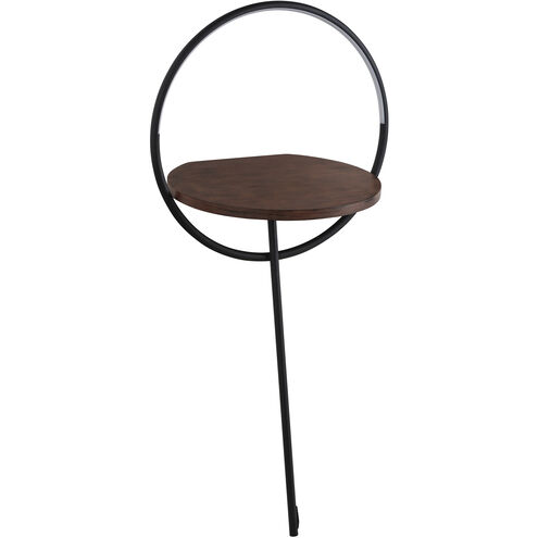 Maya 37.13 inch 14 watt Black and Walnut Floor Lamp Portable Light