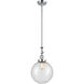 Franklin Restoration Beacon 1 Light 10 inch Polished Chrome Mini Pendant Ceiling Light in Incandescent, Seedy, Franklin Restoration