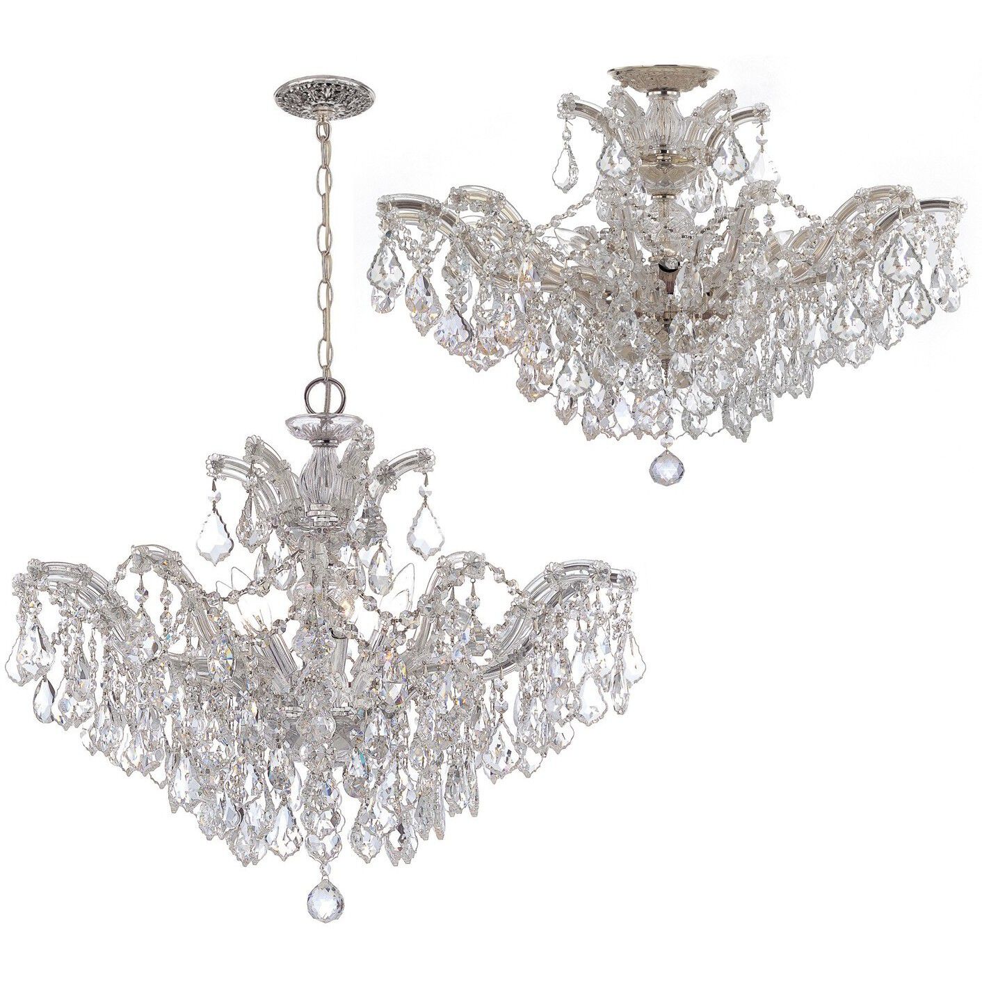 Maria Theresa 6 Light 29 inch Polished Chrome Chandelier Ceiling Light in Clear Spectra