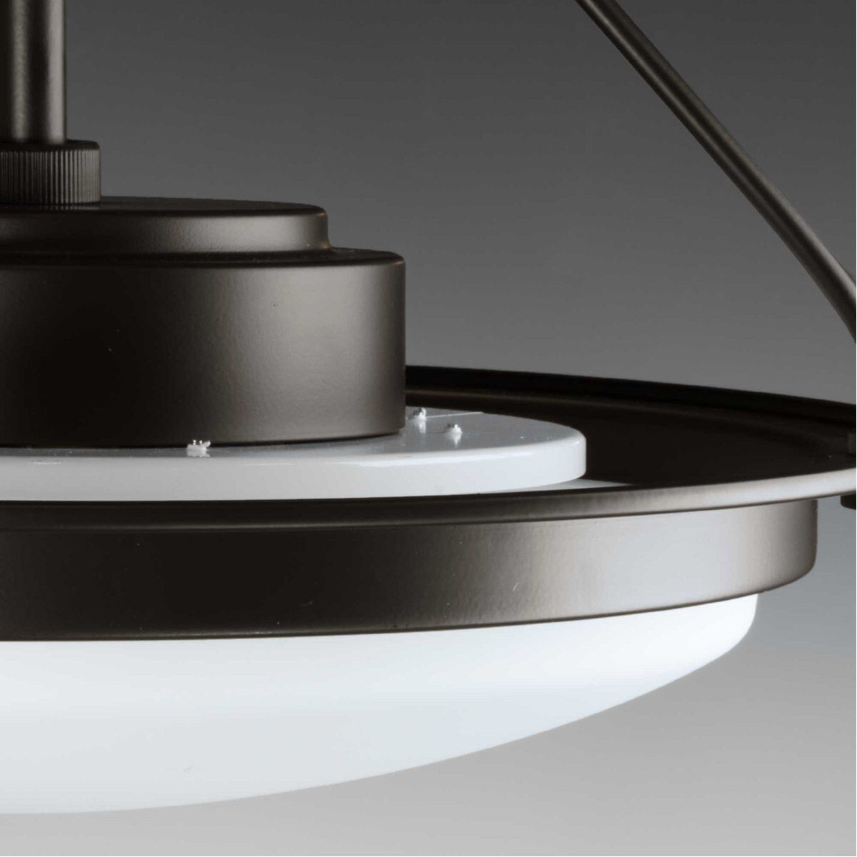 Apogee LED 15 inch Architectural Bronze Semi-Flush Mount Convertible Ceiling Light, Progress LED